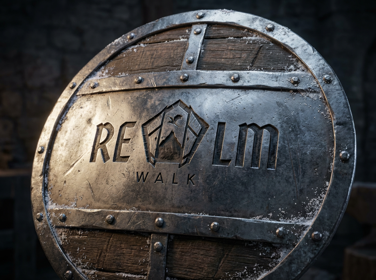 Firefly_Gemini Flash_Create an ultra-realistic close-up product photo of a medieval round shield. The shie 324069